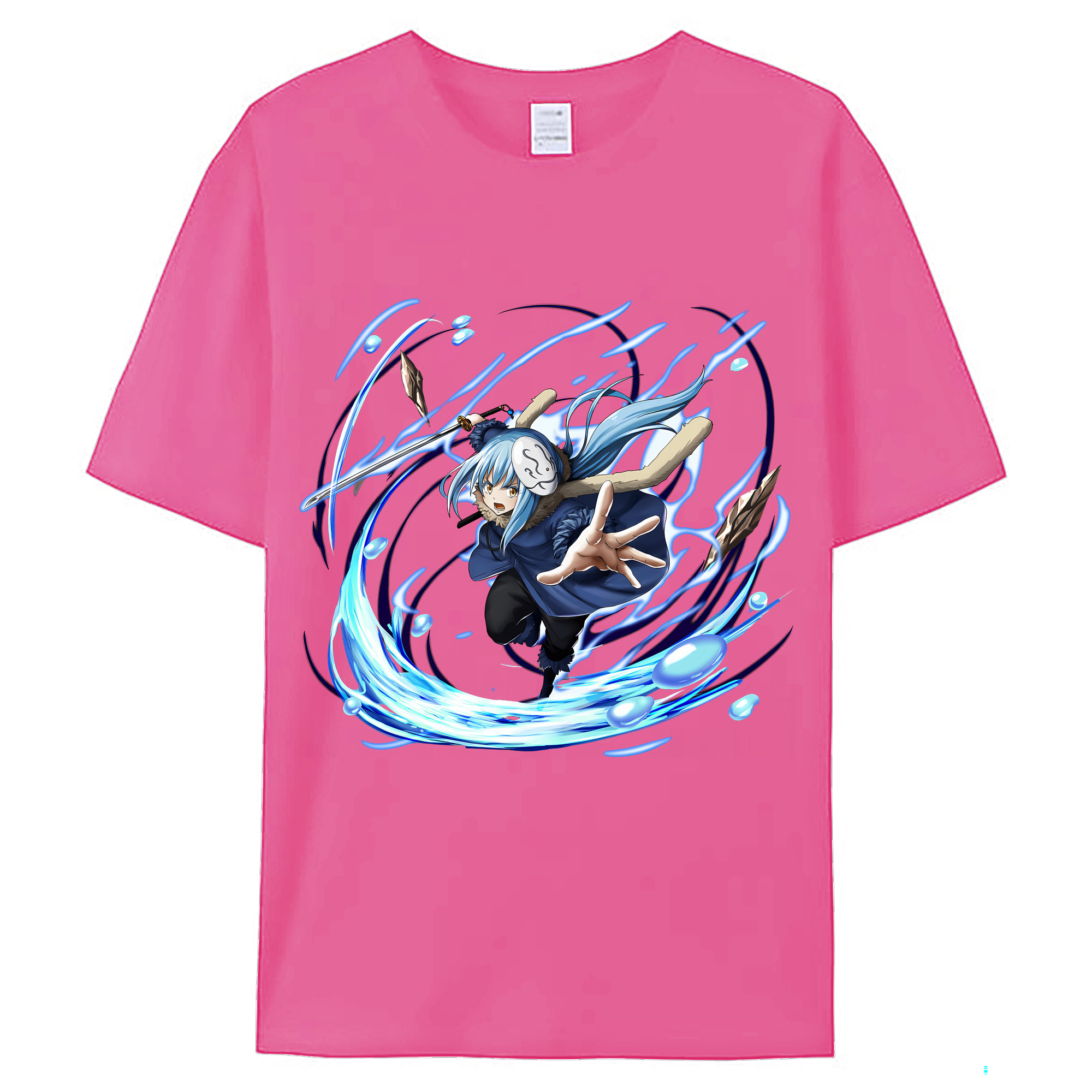 （画像用） 転スラ Regarding Reincarnated to Slime レディースカジュアルプリントTシャツ（綿100％）